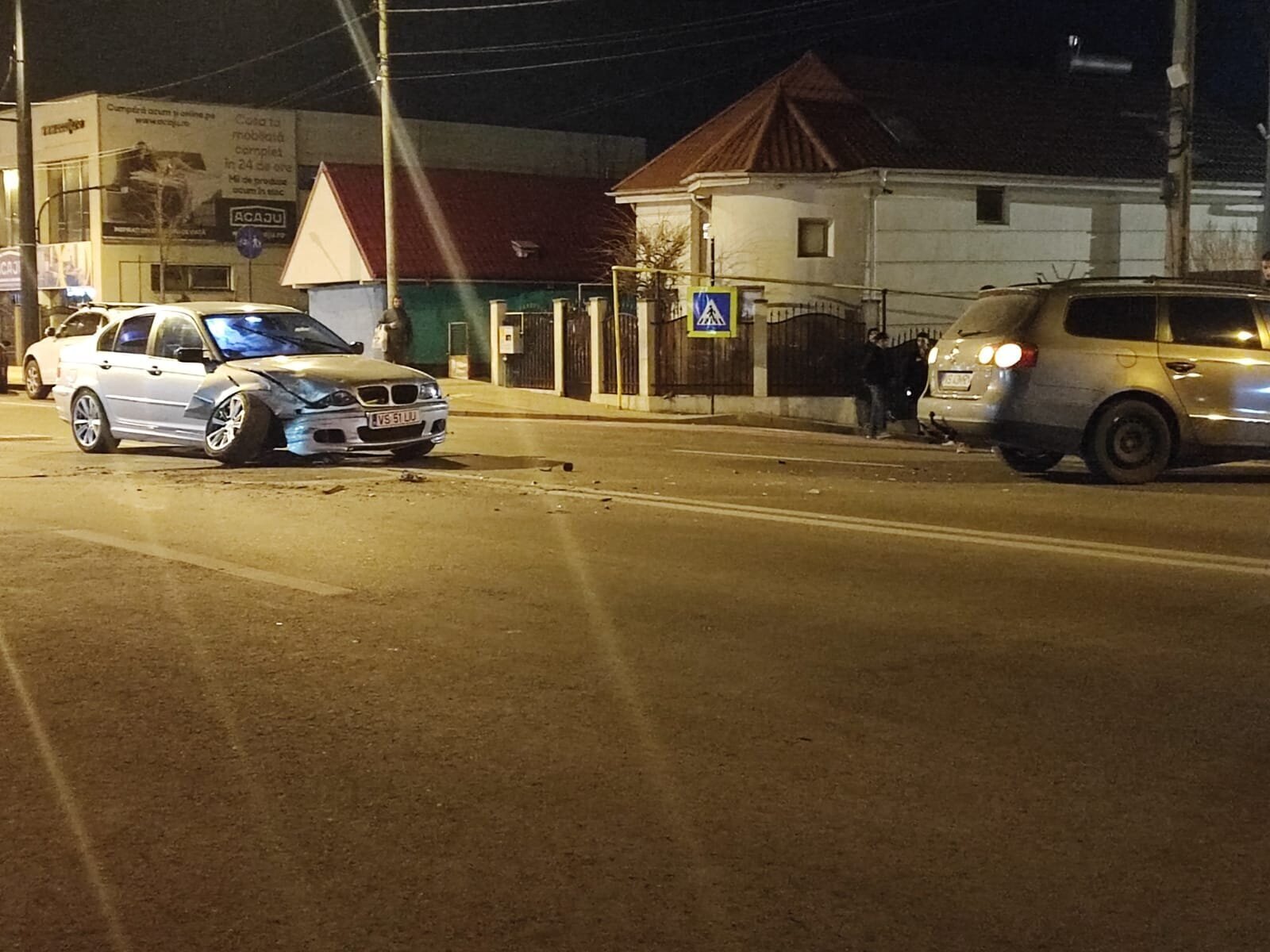 Accident rutier in municipiul Vaslui pe strada Traian, în zona China Mall – FOTO Pz3